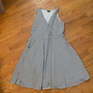 Torrid Black and White Geometric Midi Dress